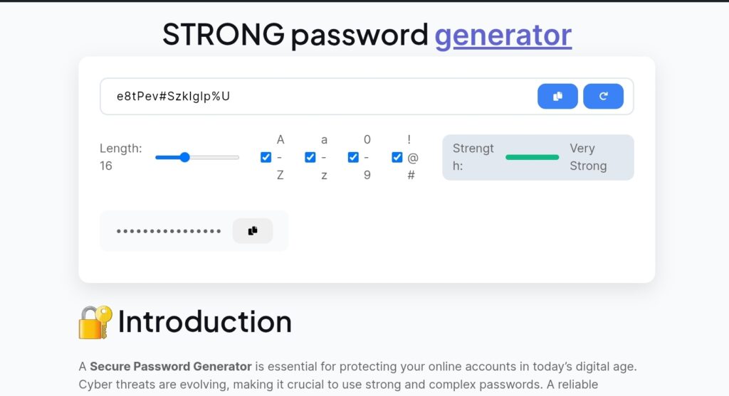 secure password generator